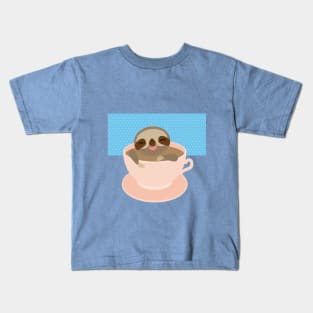 sloffee, coffee cup, sloth Kids T-Shirt